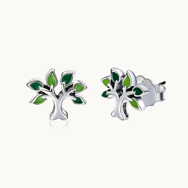 Boucle d'oreille arbre de vie coloré - Femme - Argent 925