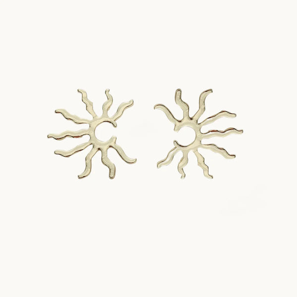 Boucle d'oreille longue soleil  - Femme