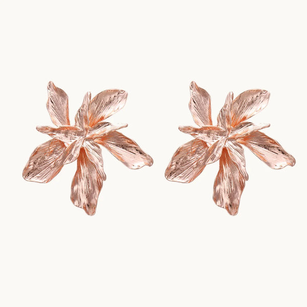 Boucle d'oreille fleur géante - Femme
