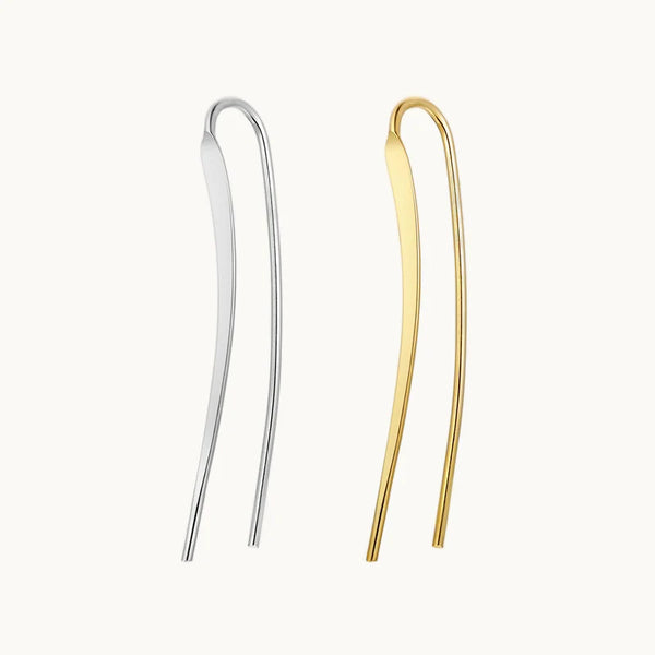 Boucle d'oreille grimpante fine - Femme - Argent 925
