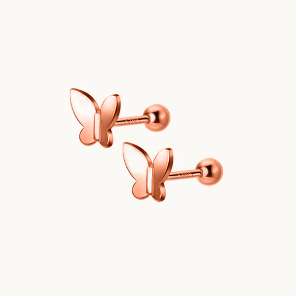 Boucle d'oreille papillon barre - Femme - Argent 925