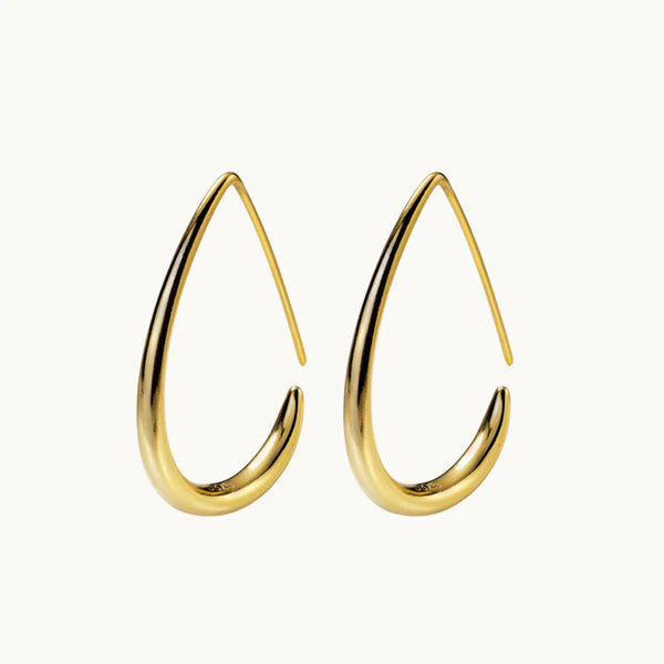 Boucle d'oreille créole goutte - Femme - Argent 925