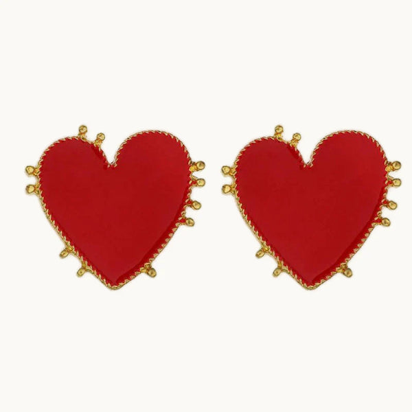 Boucle d'oreille bohème coeur - Femme