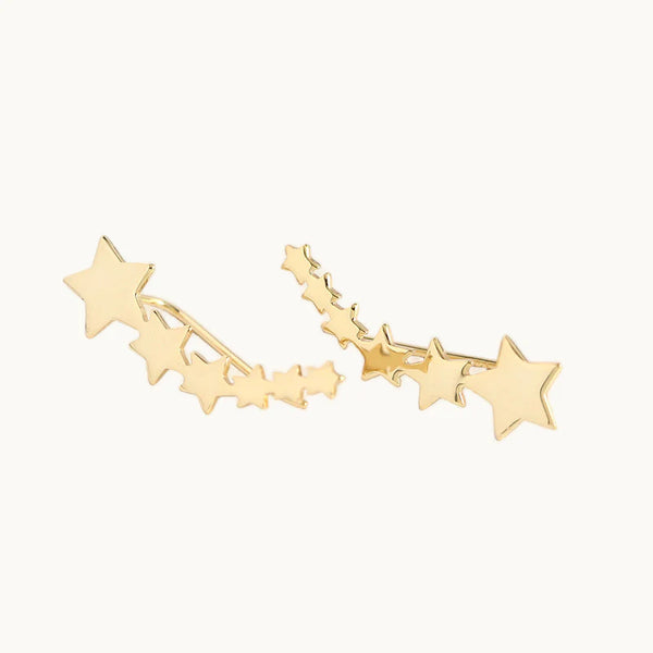 Boucle d'oreille grimpante étoiles - Femme - Argent 925