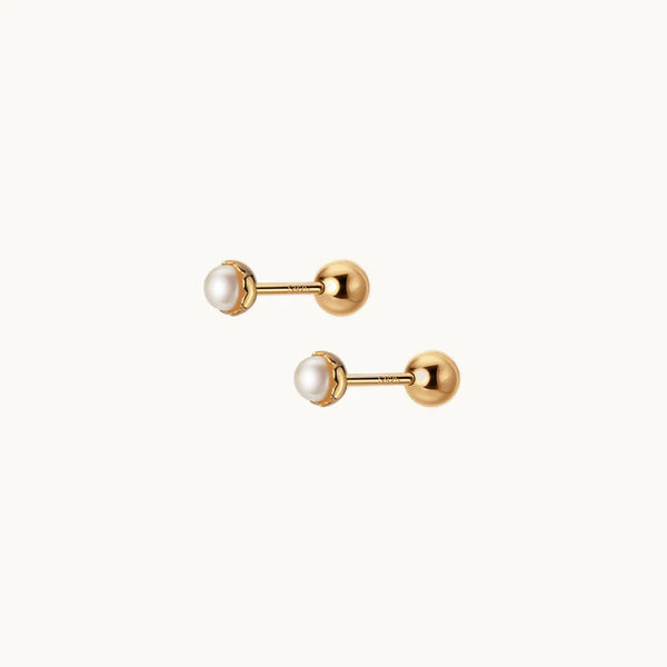 Boucle d'oreille minimaliste petite perle - Femme - Argent 925