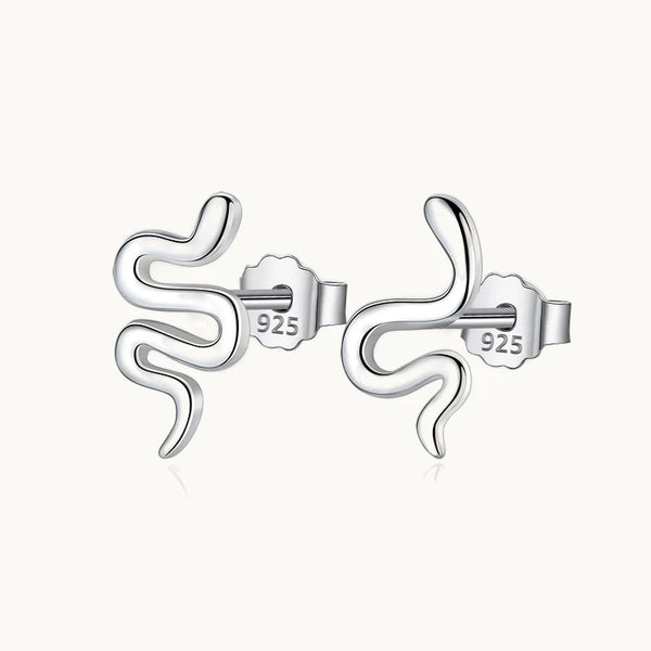 Boucle d'oreille dépareillée serpent - Femme - Argent 925