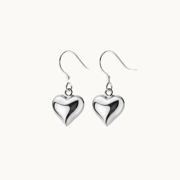 Boucle d'oreille pendante coeur - Femme - Argent 925