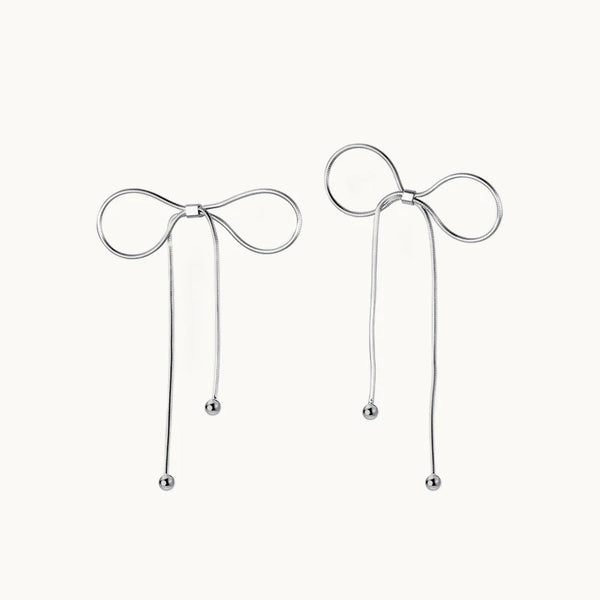 Boucle d'oreille noeud fin - Femme - Argent 925