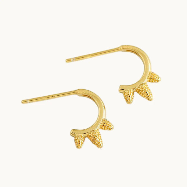 Boucle d'oreille anneau piques - Femme - Argent 925